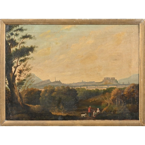 993 - Scottish School, first-half 19th century - Panorama of Edinburgh, oil on canvas, 60 x 85cm... 