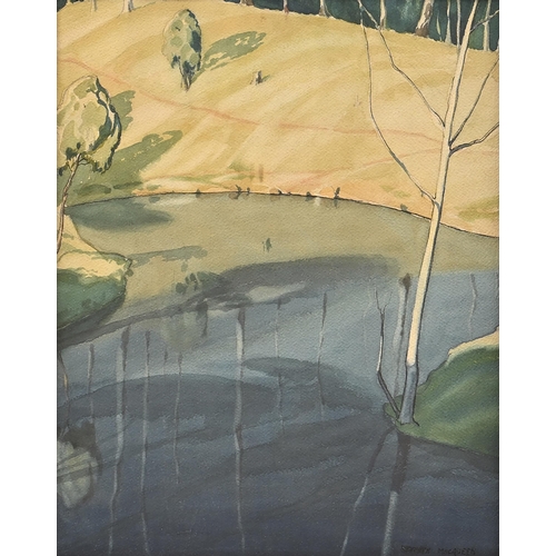 999 - Kenneth MacQueen (1897-1960) - The Water-Hole Milmerran Queensland Australia, signed, watercolour, 2... 