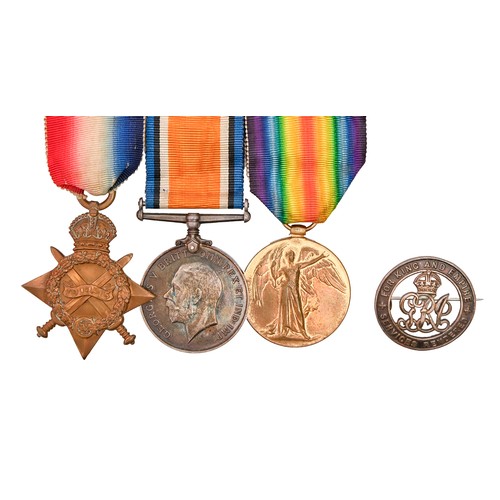 568 - WWI pair, British War Medal and Victory Medal, CH 19883 Pte W Murfin R M L I, 1914-1915 Star renamed... 