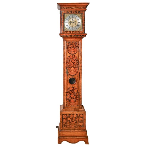 712 - A William III walnut and floral marquetry eight-day longcase clock, Thomas Johnson, Ratcliff Cross [... 