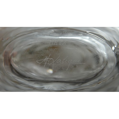 548 - 'Mahe Clair'. A Lalique clear and frosted glass vase, late 20th c, 15cm h, engraved marks and M H 66... 