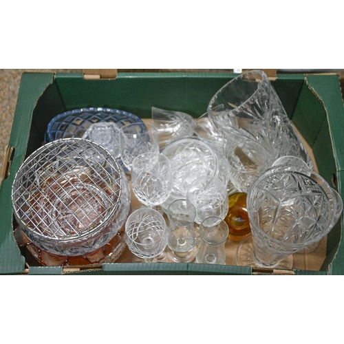 1141 - Miscellaneous cut and other glassware, including vases, etc