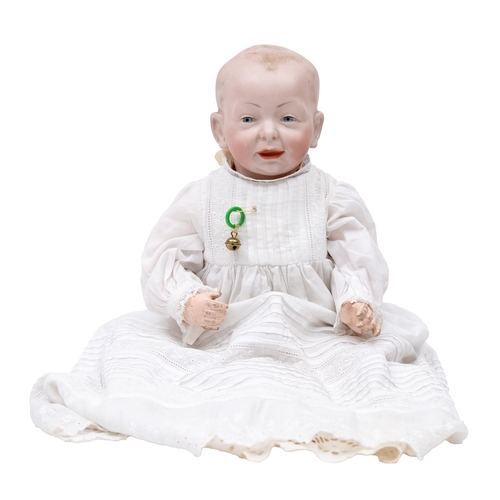 513 - A Kammer & Reinhardt 100 bisque head character baby doll, c1910, with painted blue eyes, open mo... 