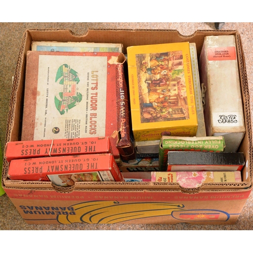 583 - Miscellaneous boxed board games and jigsaws, early 20th c, to include a Harlesden Series Coronation ... 