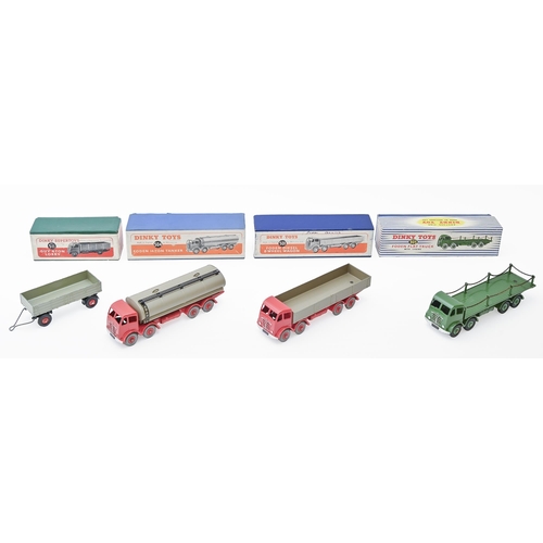 647 - Dinky toys. A 501 Foden diesel 8-wheel wagon, 504 Foden 14-tonne tanker, 511 Guy 4-tonne lorry and 9... 