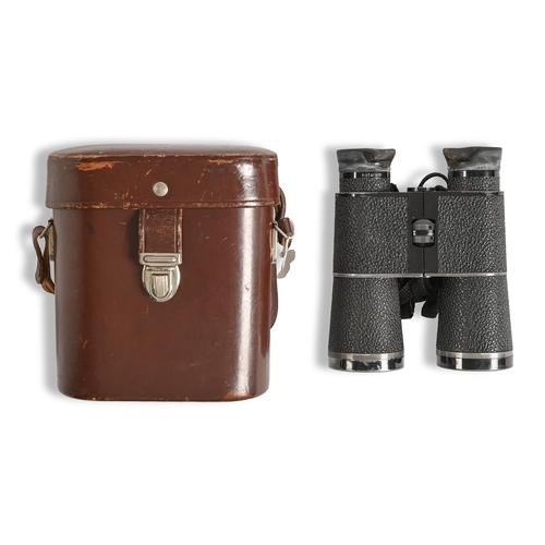 705 - A pair of German Carl Zeiss Jena 10x40 Bmc DDR 6081669 binoculars, with leather case... 