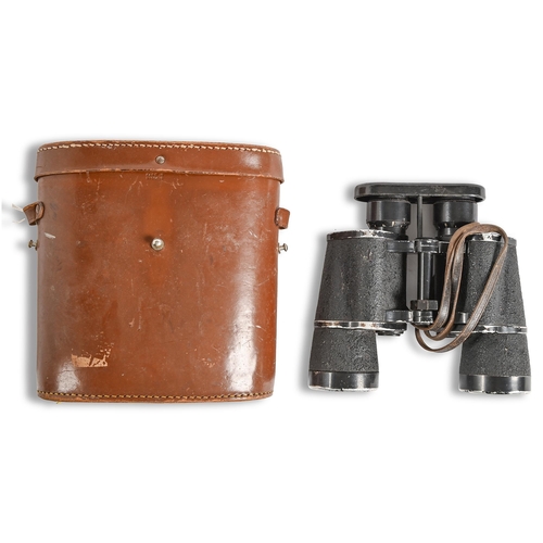 707 - A pair of German WWII Carl Zeiss 2242393BLC 7x50 binoculars, with leather case