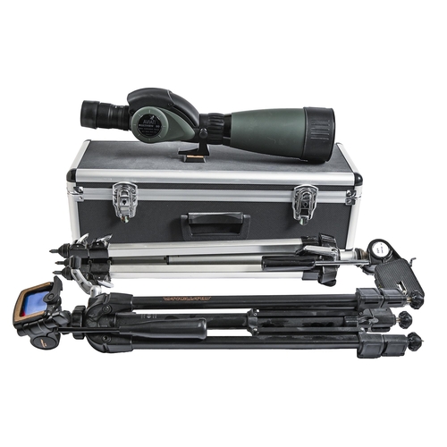 720 - An Avian Multiview 80 swing view spotting scope, in fitted flight case, 54cm w, instructions and two... 