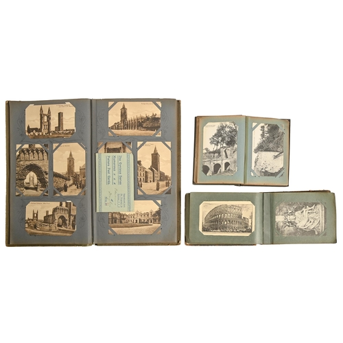 737 - Ephemera. Seven postcard albums of approx. 550 cards, early-mid 20th c, principally b/w, some colour... 