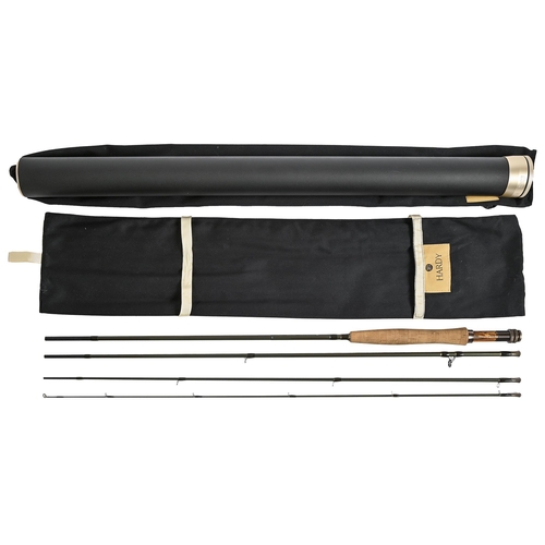 740 - Fly fishing. A Hardy Zenith Sintrix 9ft #five four piece fly rod, cork handle, maker's cloth pouch a... 