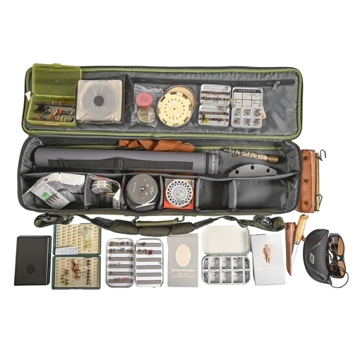 749 - Fly fishing. A complete fly fishing set up, including a Hardy Bros The Princess 3 ½