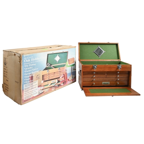 779 - A Gerstner oak hobby chest, 30cm h; 51 x 23cm, boxed with original packaging