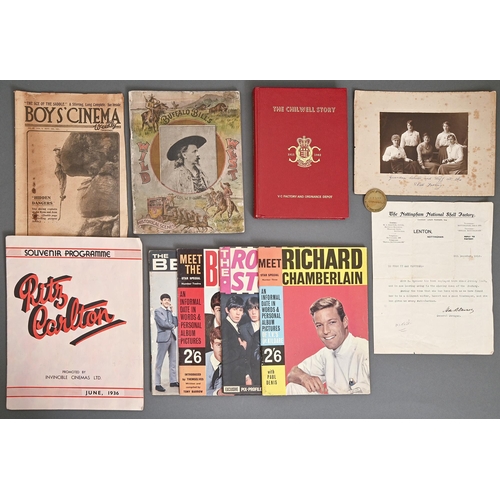 798A - Miscellaneous printed ephemera, to include The Beatles and other magazines, early 1960s, Buffalo Bil... 