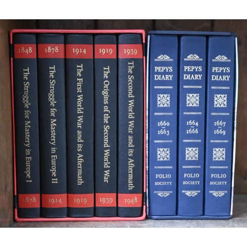 815 - Folio Society. Latham (Robert, editor), Pepys's Diary, 1660-1669, three volume set, 1996, original p... 