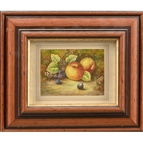 891 - James Skerrett, 20th/21st century - Still Life with Fruit, signed, watercolour, 10 x 14cm... 