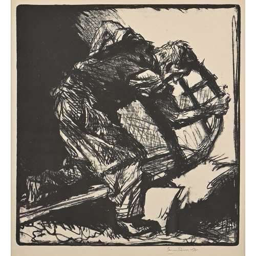 898 - Sir Frank William Brangwyn RA RWS RBA (1867-1956) - Man Sawing, signed in p... 