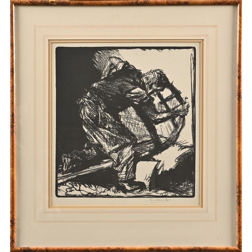 898 - Sir Frank William Brangwyn RA RWS RBA (1867-1956) - Man Sawing, signed in p... 