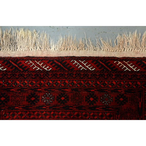 947 - A Middle Eastern runner and two rugs, 94 x 313cm, 105 x 165cm and 102 x 182cm