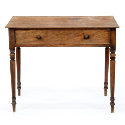 963 - A Victorian mahogany side table, 75cm h; 49 x 91cm