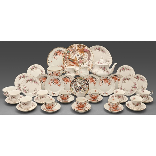 141 - Miscellaneous English porcelain teaware, late 19th c and later, to include a Royal Albert Lavender R... 