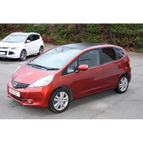 199 - Motor Car. 2015 Honda Jazz, FN15 OGT, 4 doors, red, petrol, manual, 1339cc, first registration 6th M... 