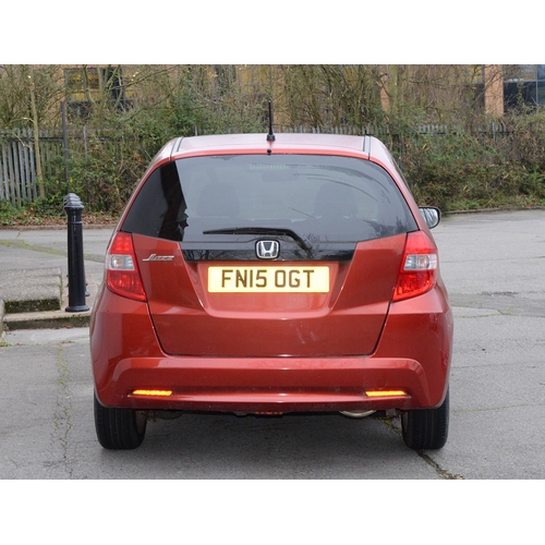 199 - Motor Car. 2015 Honda Jazz, FN15 OGT, 4 doors, red, petrol, manual, 1339cc, first registration 6th M... 