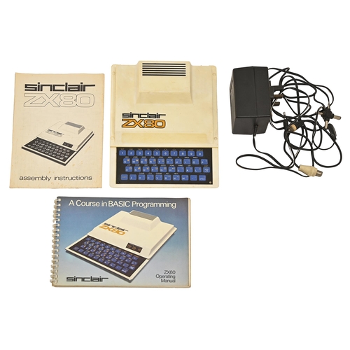 282 - A Sinclair ZX80 home computer, complete with original assembly instructions and operating manual, po... 