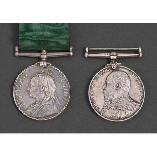 289 - Volunteer Long Service Medal, Victoria I, Sergt A E FitzGerald 1877 to 1897 2nd V B M R and Royal Na... 