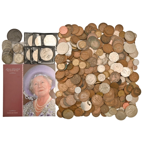 341 - Coins. Miscellaneous British pre-decimal commemorative and others, incuding pre-1920 Florins (4), pr... 