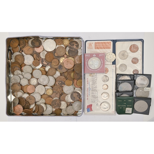 342 - Coins. Miscellaneous British pre-decimal and later commemorative and others