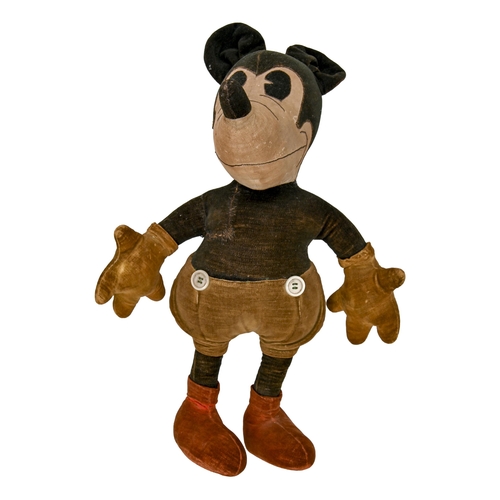 368 - Walt Disney. An early Mickey Mouse soft toy, 1930s, 47cm hProvenance: In present owner's family's po... 