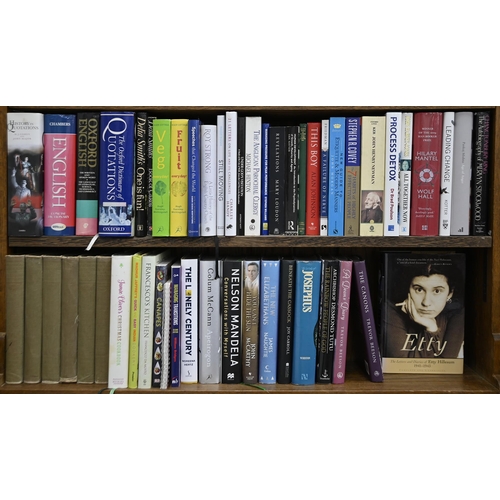 445 - Books. Four and a quarter shelves of general stock, 20th/21st, non-fiction and fiction, mixed b... 