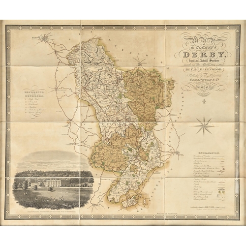 514 - Christopher Greenwood (1786-1855) & John Greenwood (fl.1821-1840) - Map of the County of Derby, ... 