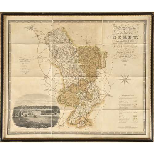 514 - Christopher Greenwood (1786-1855) & John Greenwood (fl.1821-1840) - Map of the County of Derby, ... 