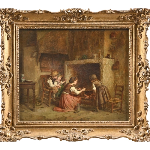 529 - Pierre Édouard Frère (1819-1886) - La Bouillie (The Porridge), signed and dated 1869, oil on panel, ... 