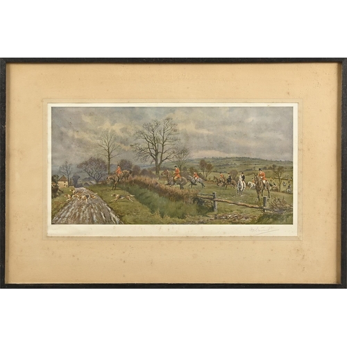 531 - Frank Algernon Stewart (1877-1945) - Fox Hunting, signed within the plate and in pencil, blind-stamp... 