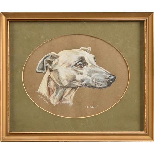 537 - Elizabeth Lloyd, late 20th c - Rags; Thunder, two studies of dogs, signed, titled, and dated 1982 &a... 