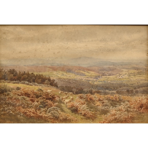 539 - Arthur Henry Enock (1828-1917) - Beacon Hill, Yorkshire, signed, titled and dated 1883, watercolour,... 