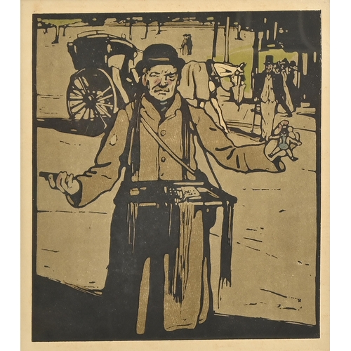 549 - After Sir William Nicholson (1872-1949) - News-Boy, the City; Hawker, Kensington, two of the London ... 