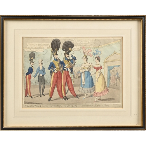 551 - Caricatures. John Lewis Marks (fl. 1814-1832) - Chesterfield sent to Coventry, or a D... 