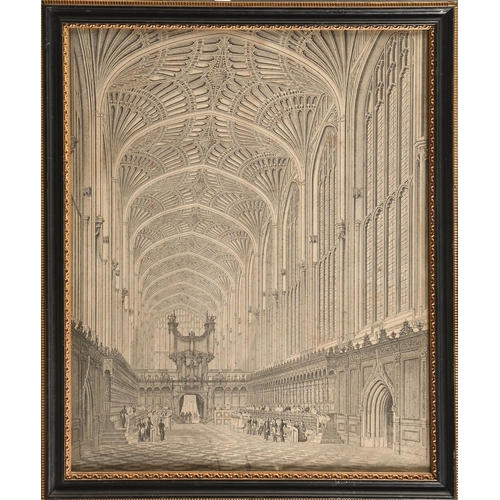 560 - Henry Sargant Storer (1795-1837) & James Storer (1771-1853) - King's College Chapel, Cambridge, ... 