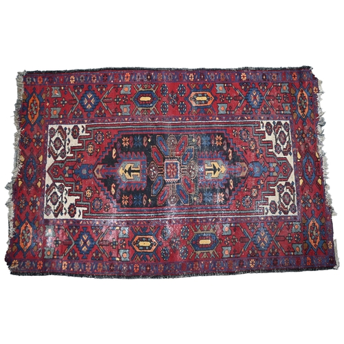 601 - A Persian karaja rug, 125 x 202cm