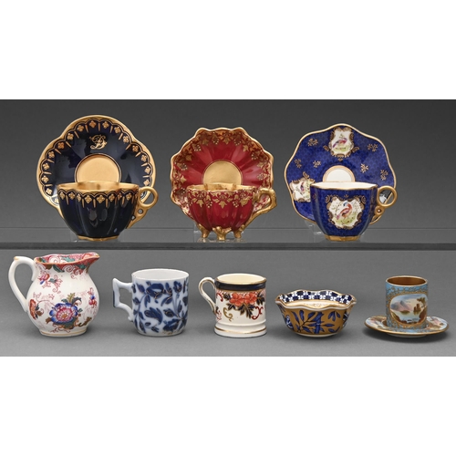 89 - Miscellaneous Coalport miniature teaware, late 19th c/early 20th c, to include a Japanese Grove patt... 