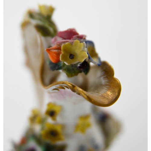 72 - Miscellaneous continental porcelain and a Minton floral encrusted ewer and stopper, early 19th c and... 