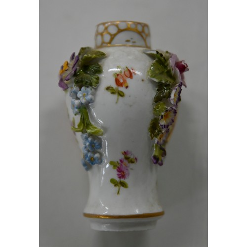 72 - Miscellaneous continental porcelain and a Minton floral encrusted ewer and stopper, early 19th c and... 