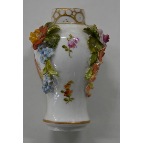 72 - Miscellaneous continental porcelain and a Minton floral encrusted ewer and stopper, early 19th c and... 