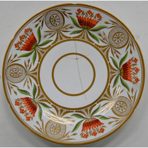 95 - Miscellaneous English porcelain dessert plates, c1820-1830, to include Chamberlain's Worcester and C... 