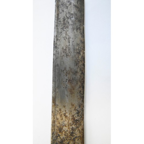 375 - Indian edged weapons. A talwar, 19th c, 87.5cm l