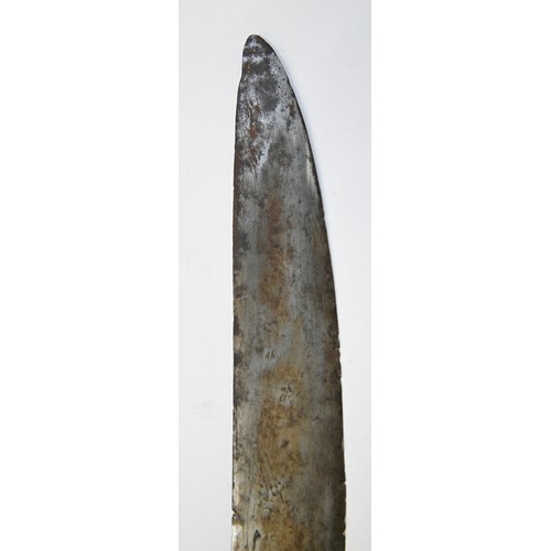 375 - Indian edged weapons. A talwar, 19th c, 87.5cm l