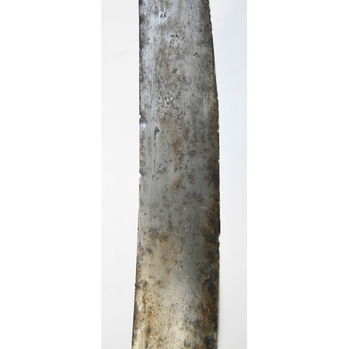 375 - Indian edged weapons. A talwar, 19th c, 87.5cm l